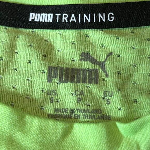 Puma Training T-Shirt Regular Fit Dry Cell Green Glare Size S NWT - Picture 3 of 12